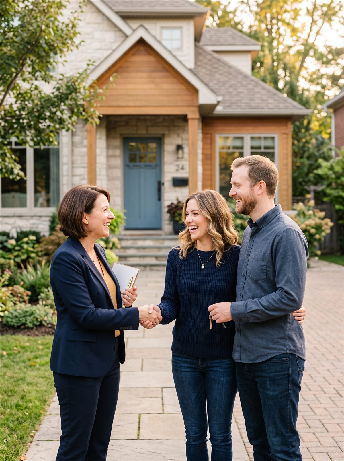 Meridian Realty agent with clients
