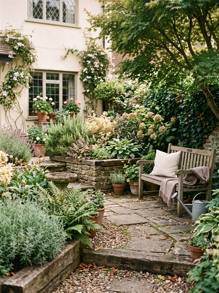 Garden courtyard at Haven Family Care